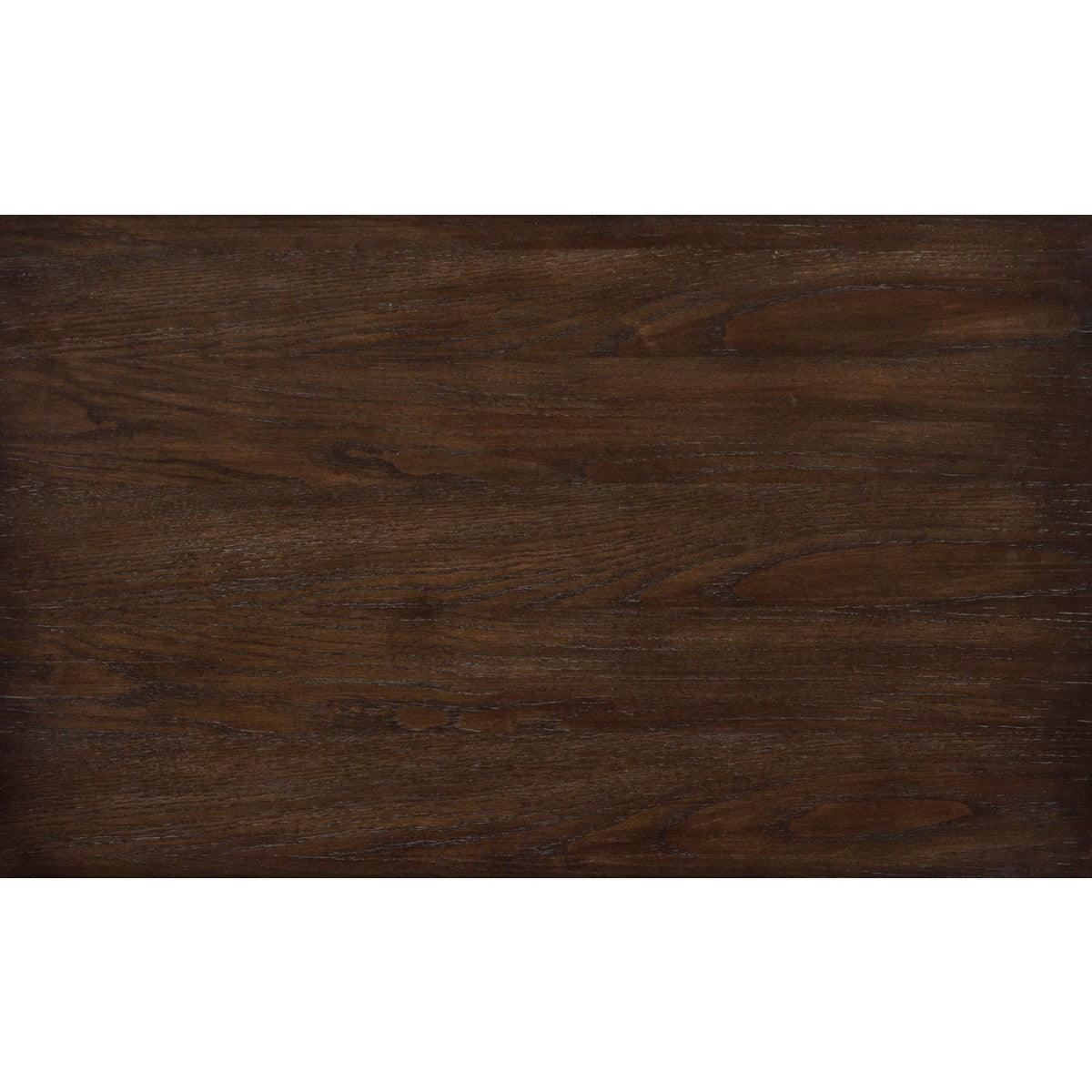 Griggs Dark Brown Bed wood finish close-up