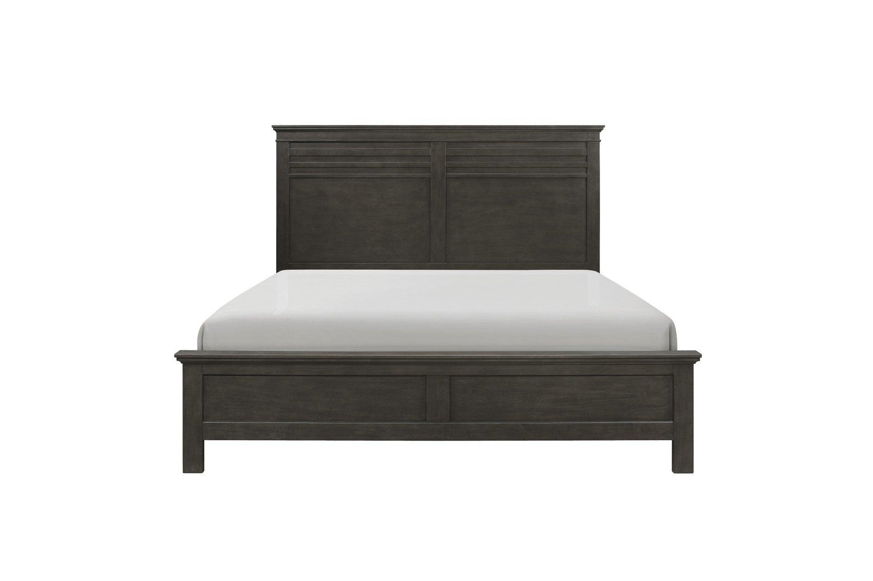 Blaire Farm Charcoal Gray Panel Bed side profile