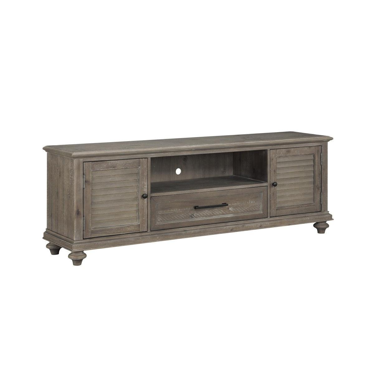 Cardano Light Brown Acacia Veneer TV Stand side view