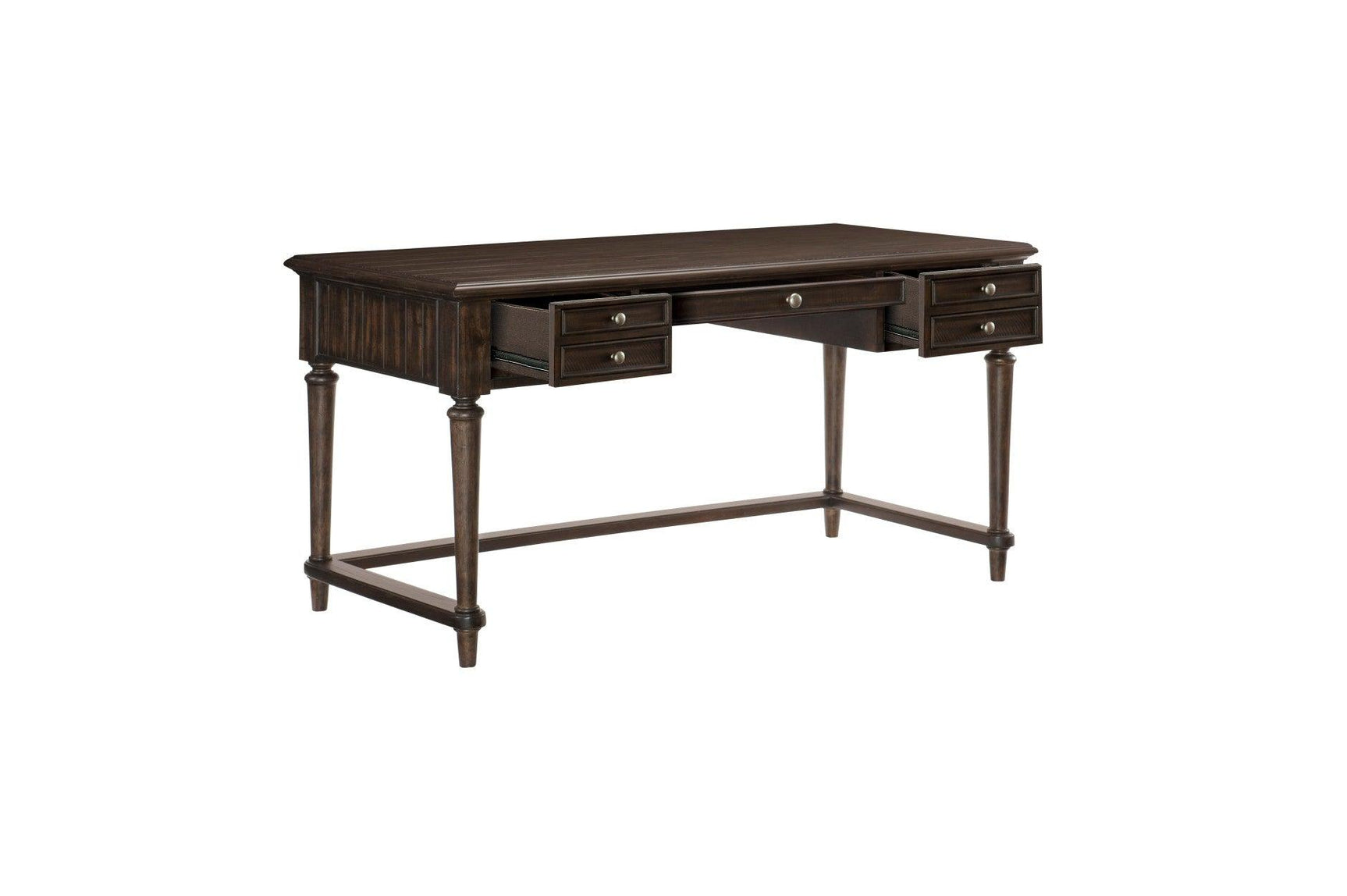 Cardano Charcoal Acacia Writing Desk desk and side chair set