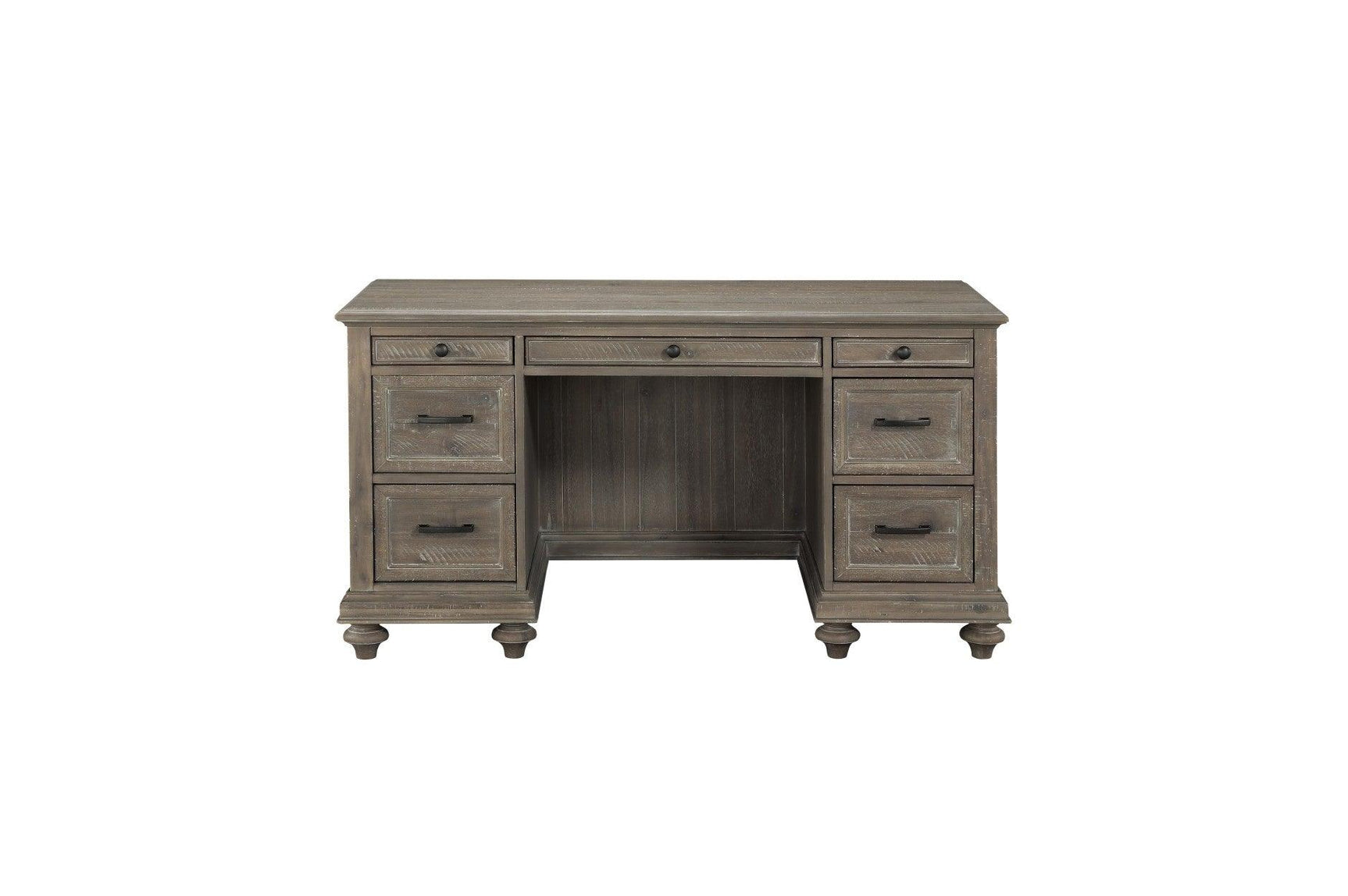 Cardano Executive Desk solid acacia wood detail