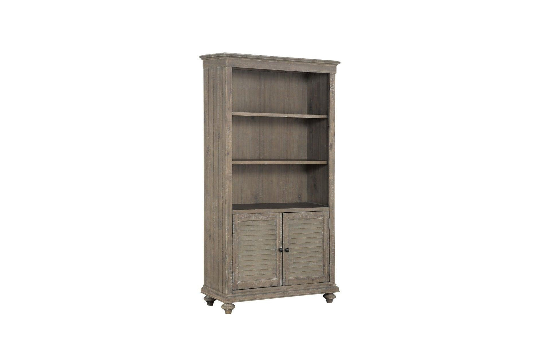 Side angle of Cardano Bookcase showing shelves