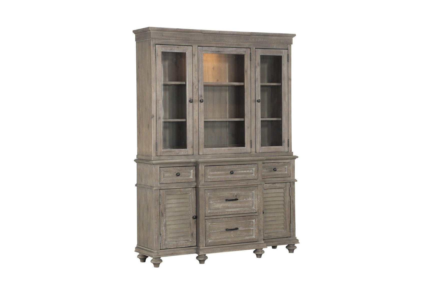 Side view of Cardano Brown Dining Room Set table