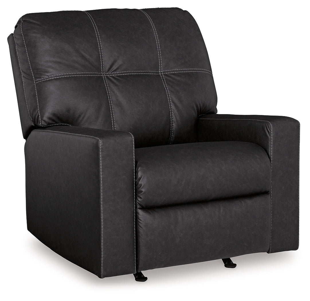 Barlin Carbon Mills recliner open angled front