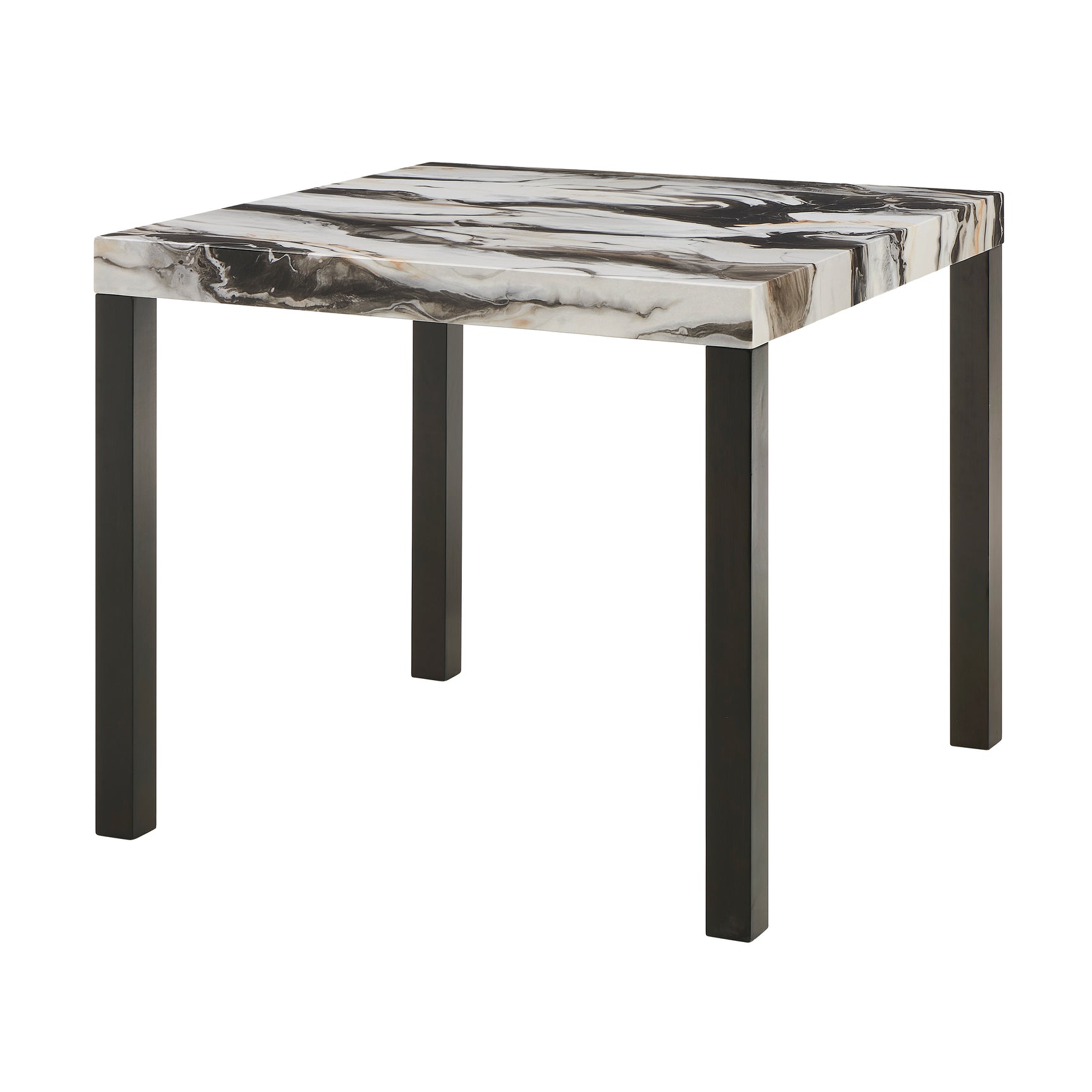 detail of Vega Brown Faux Marble brown tabletop