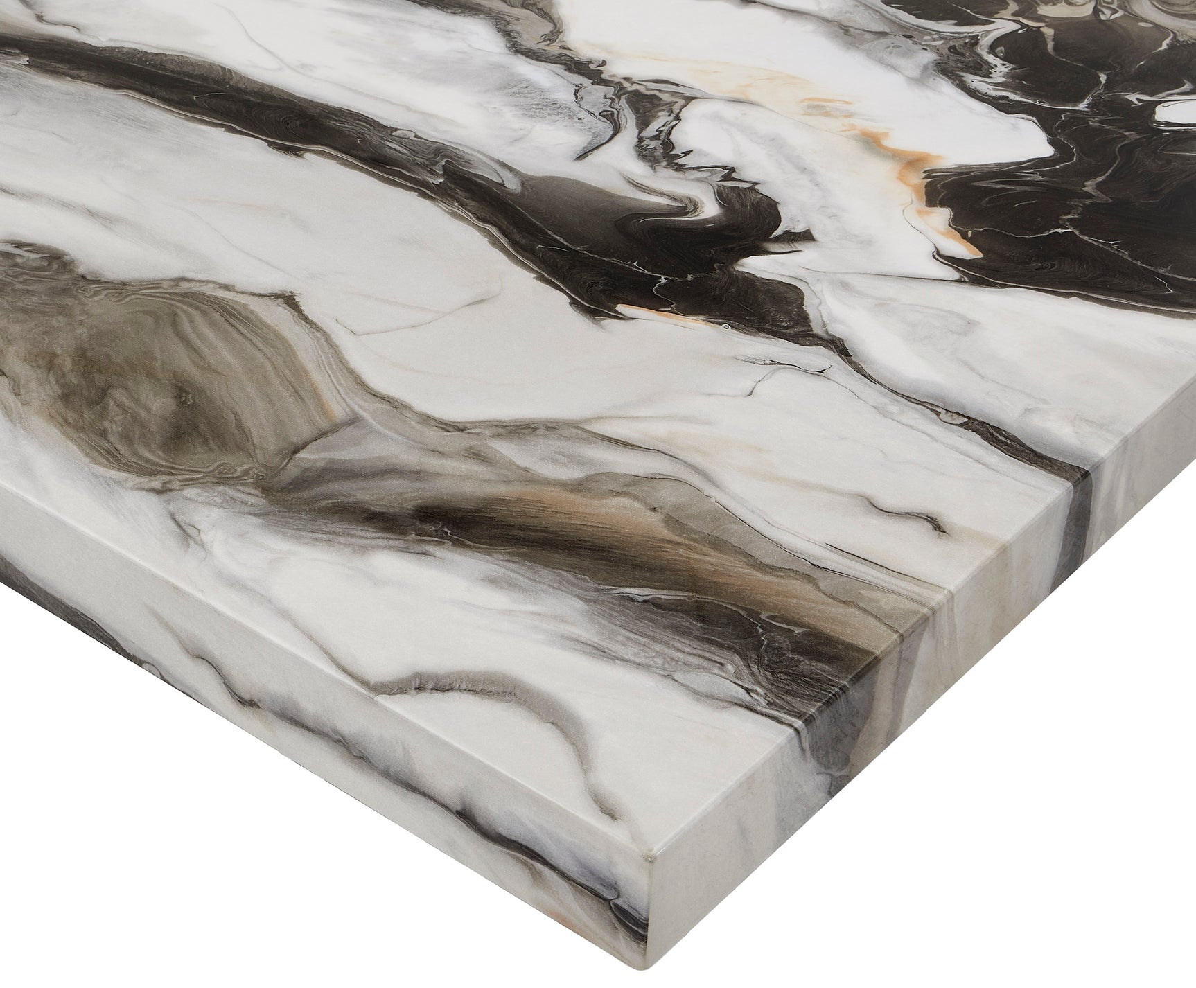 side angle of Vega Brown Faux Marble Counter Height Table