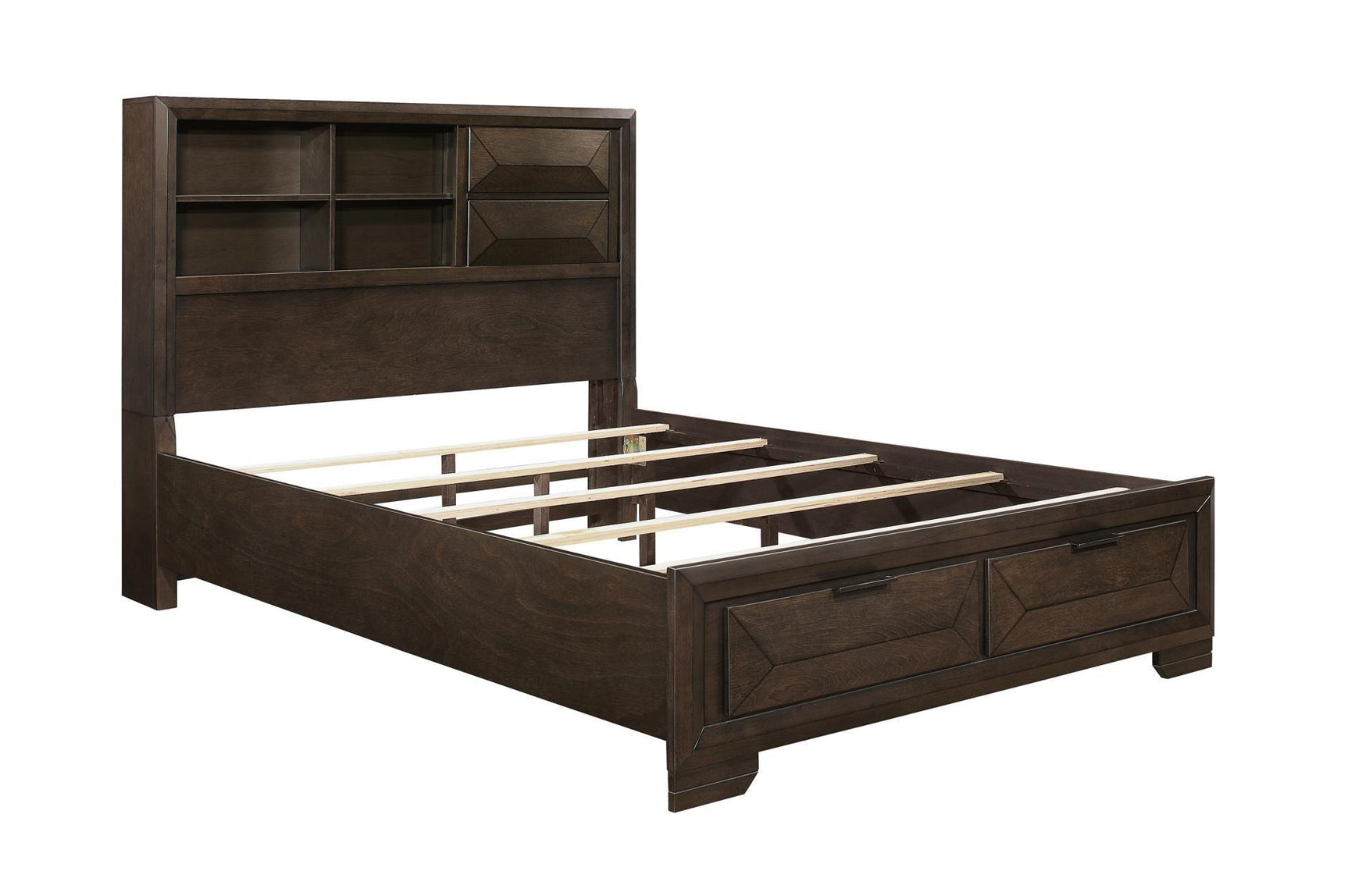 Chesky Espresso Storage Platform Bed frame side view