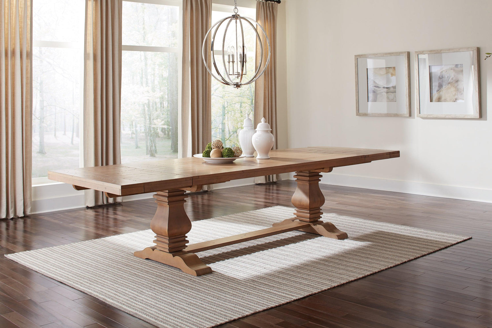 Baney Tufted Beige Upholstered Dining Chair front view