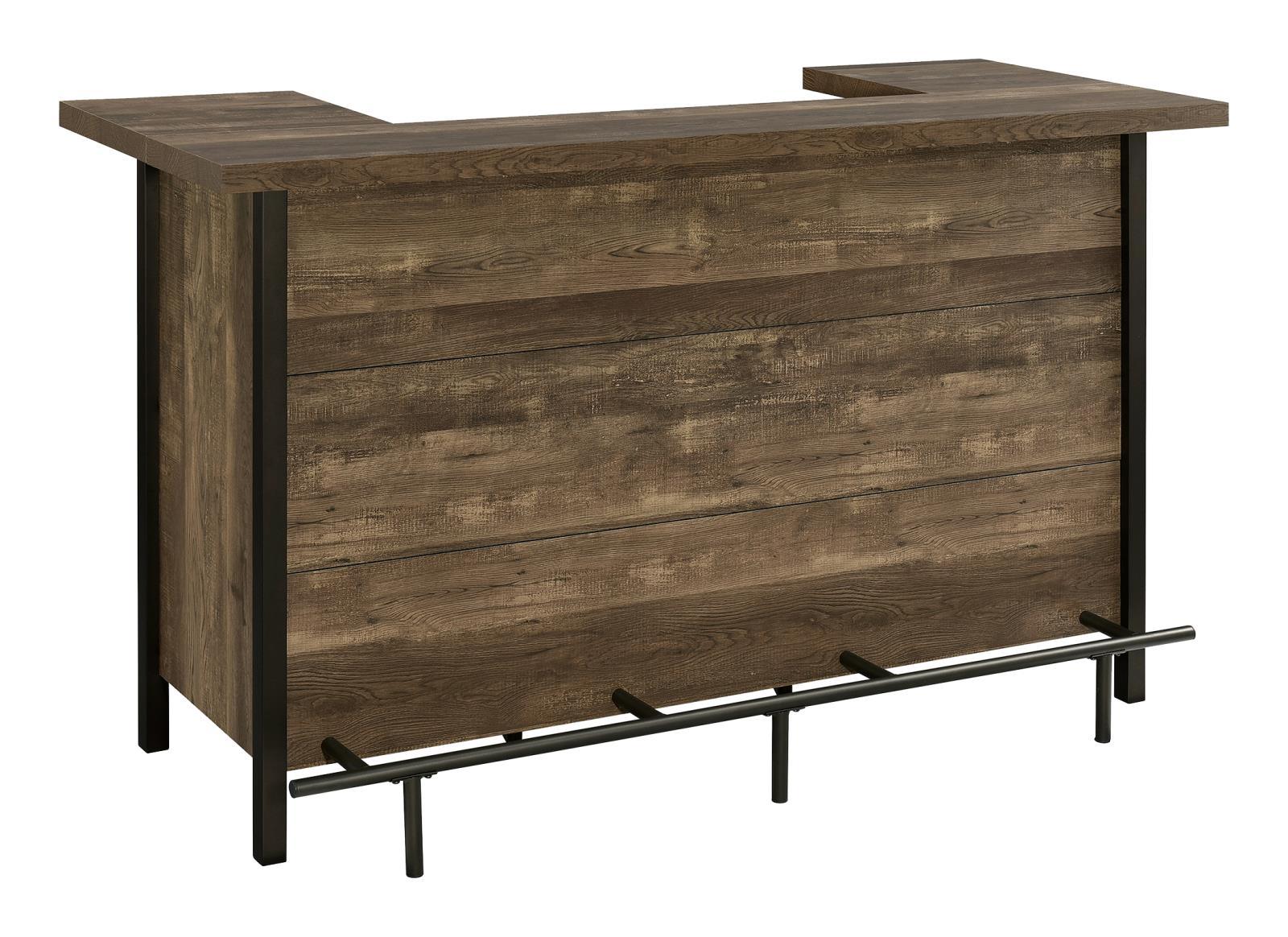 Wine rack and stemware holder on Bellemore bar unit