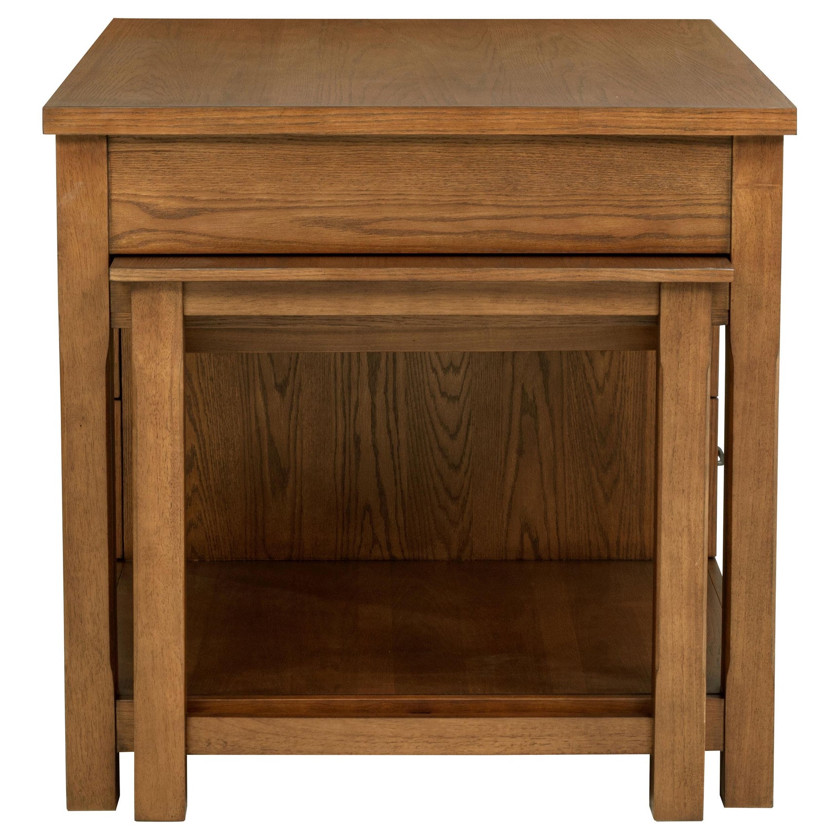 Kitchen island with stools tucked in