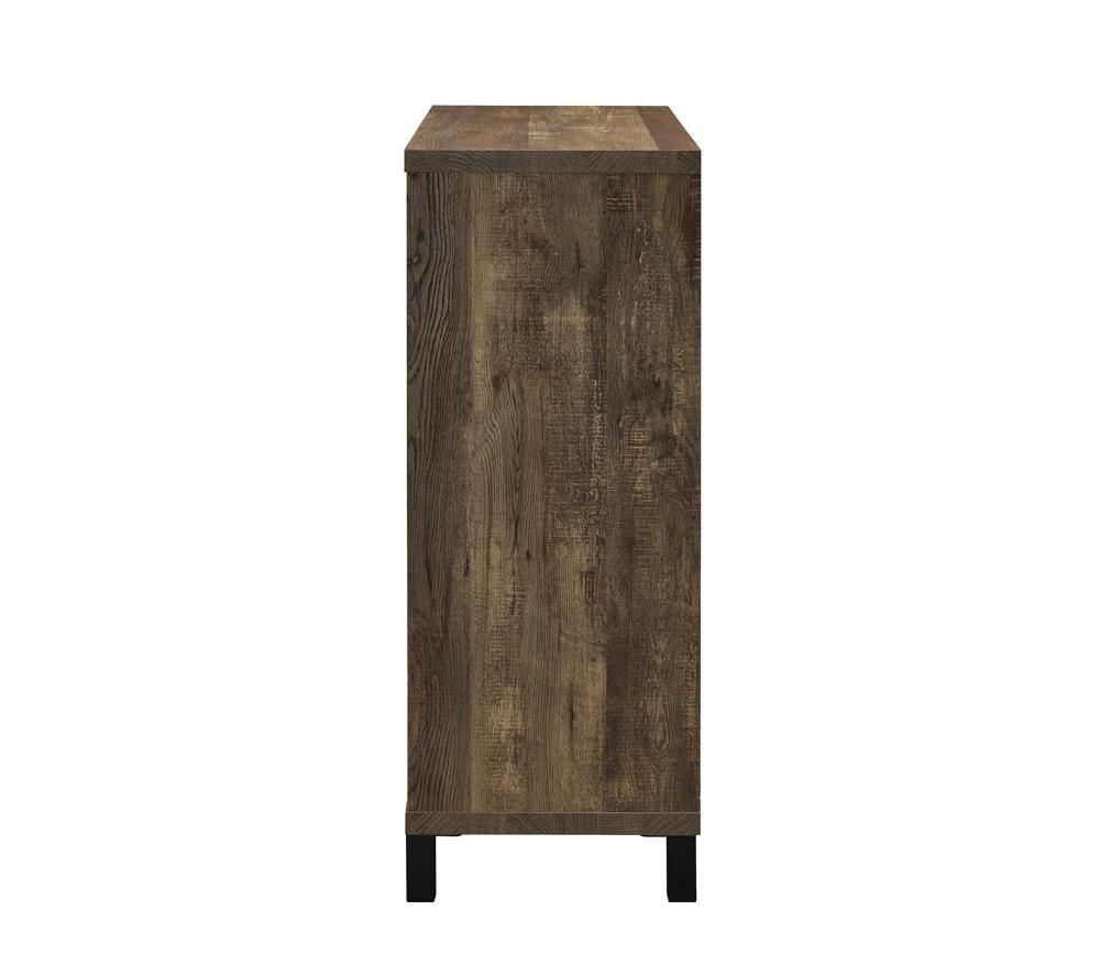 Arlington Bar Cabinet With Sliding Door Rustic Oak - Ella Furniture