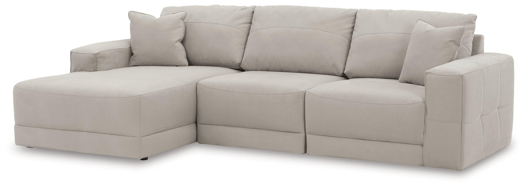 Next-Gen Gaucho Gray 3-Piece Sectional Sofa with Chaise side view