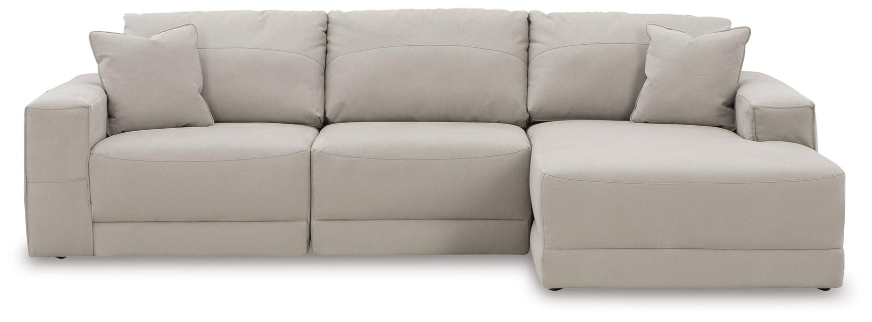detail view of Next-Gen Gaucho Gray 3-Piece Sectional Sofa With Chaise sectional sofa