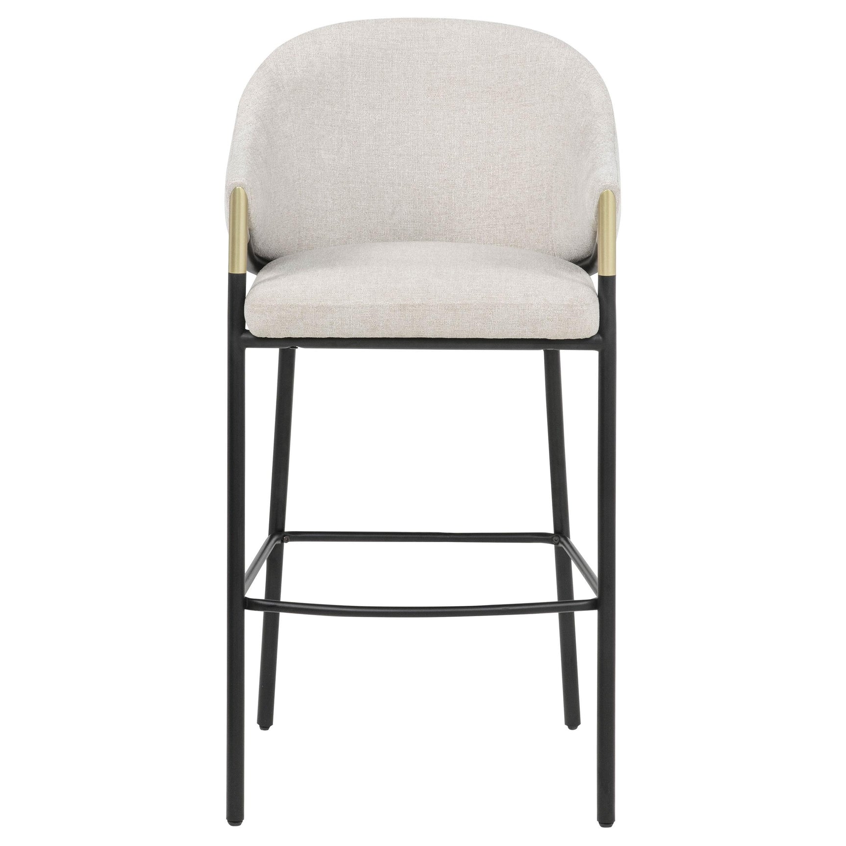 Back view of Chadwick beige upholstered bar chair
