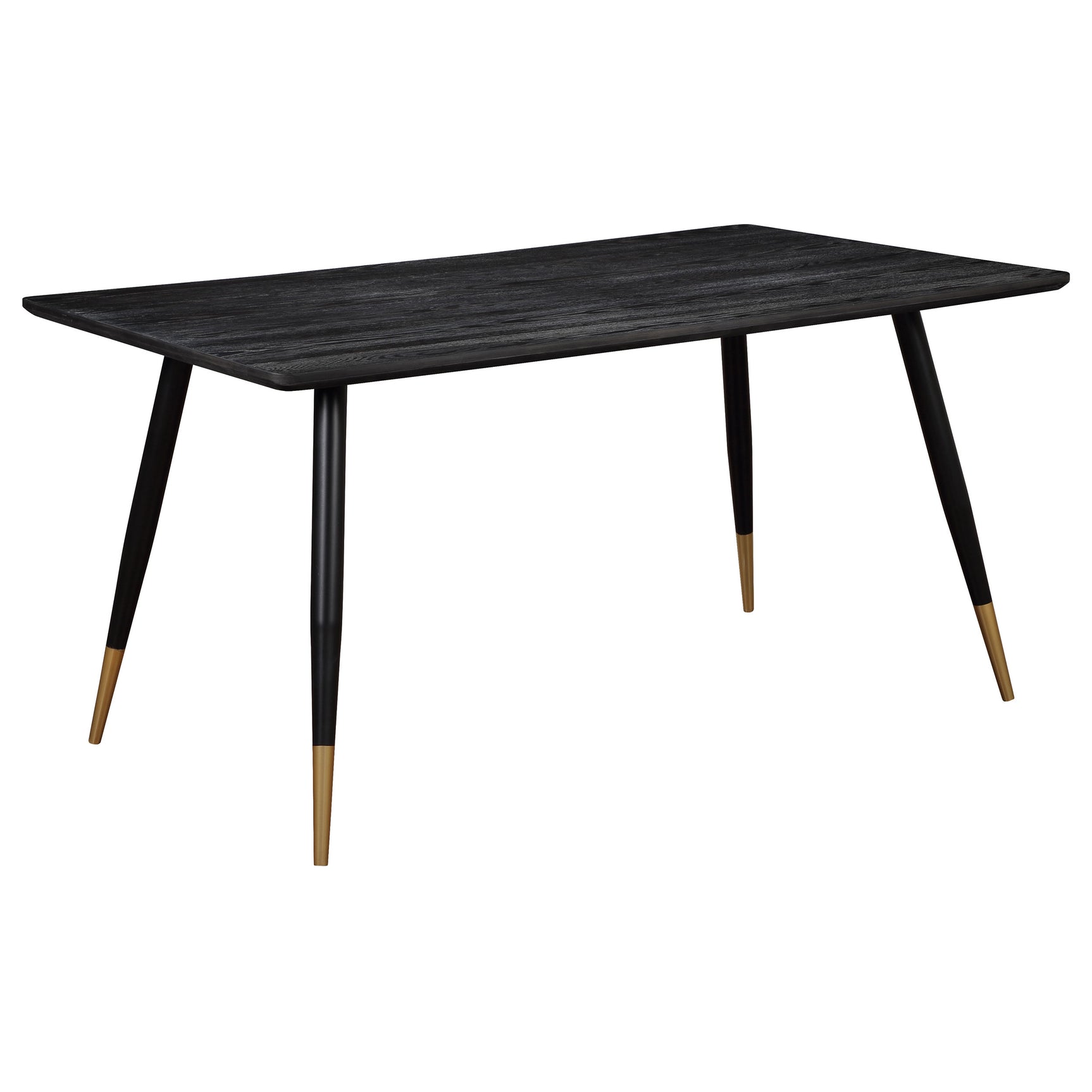 room view of Zetta black rectangular 60-inch wood dining set