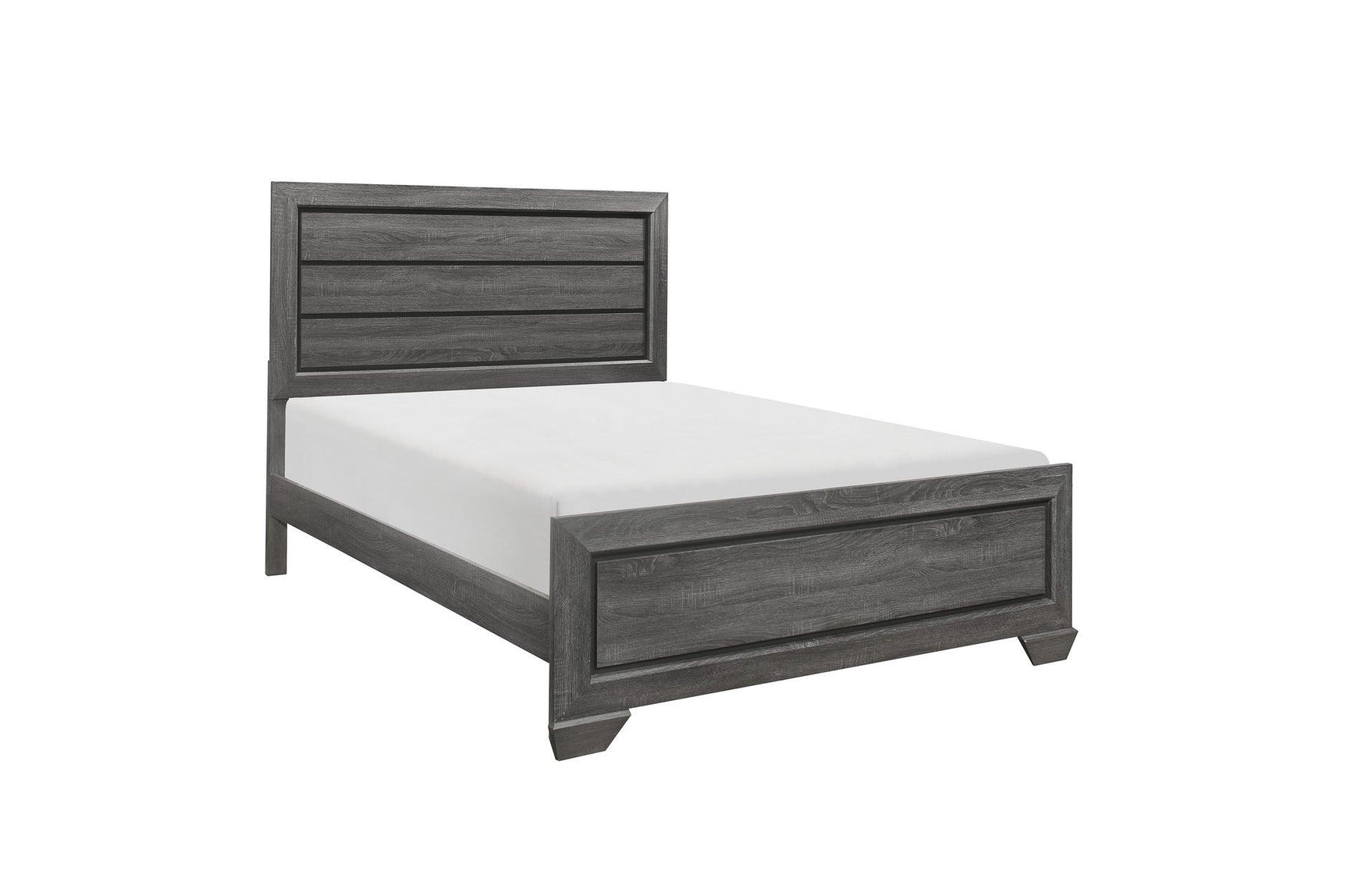 Beechnut Gray Panel Bedroom Set bed side view no background