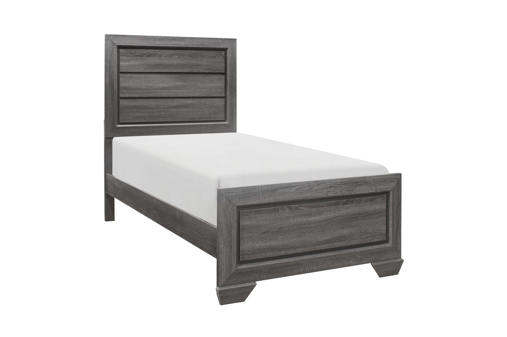 Beechnut Gray Panel Bedroom Set dresser and mirror side view