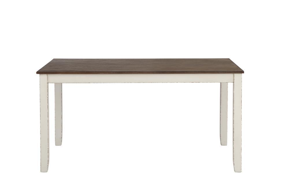 Front angle of Fortress Dining Set with 6 chairs
