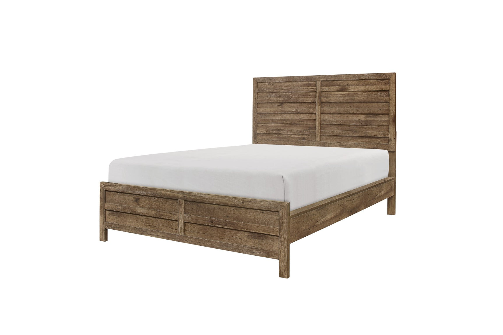 Mandan chest of drawers front view with black bar hardware