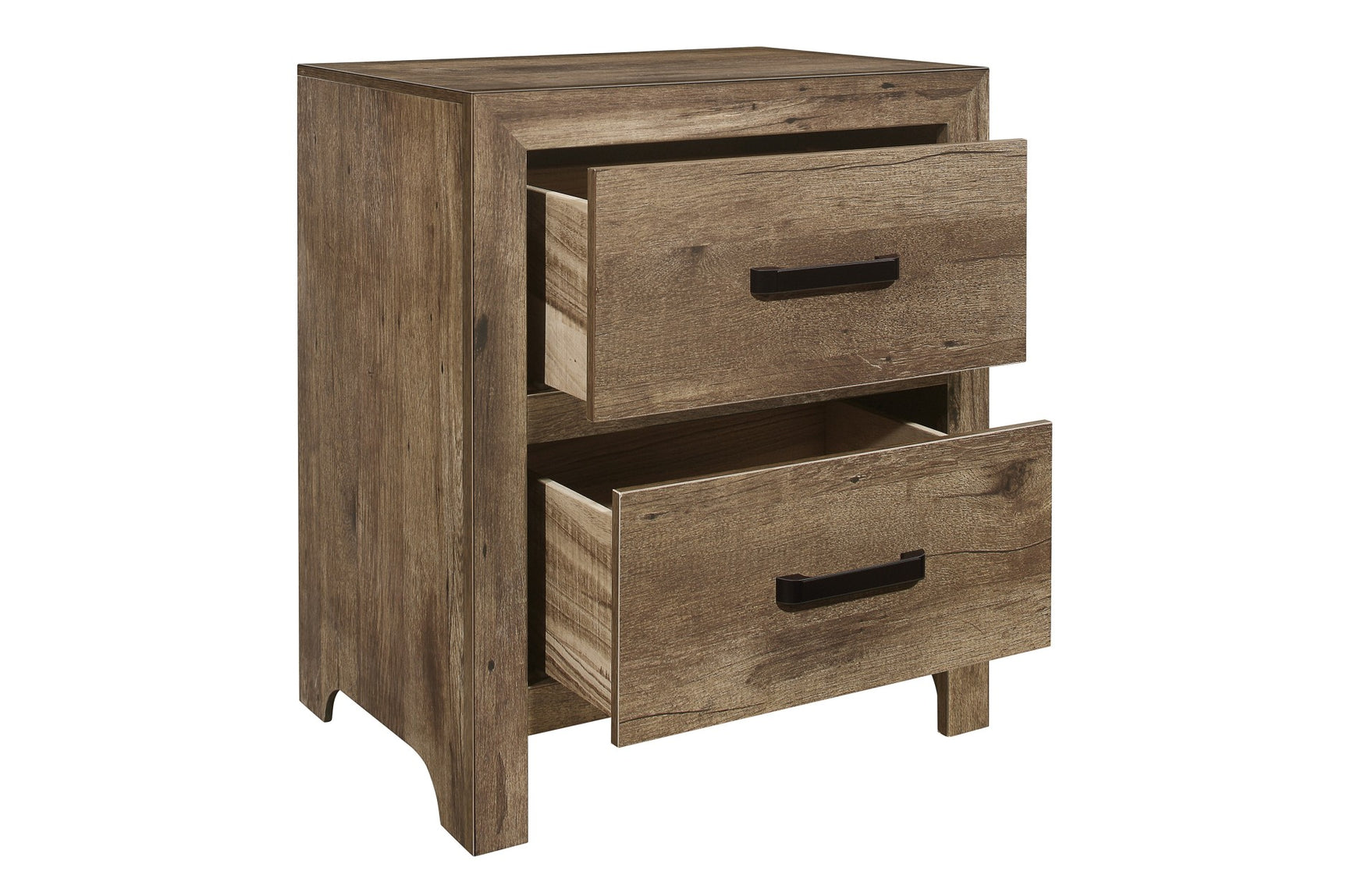 Mandan dresser drawers open to show storage