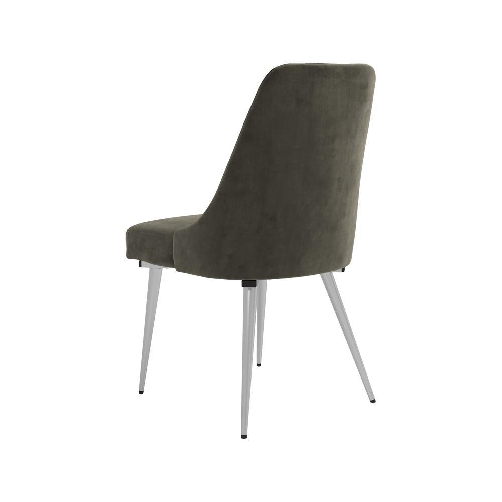 Cabianca Grey Curved Back Dining Chairs set in dining room setting