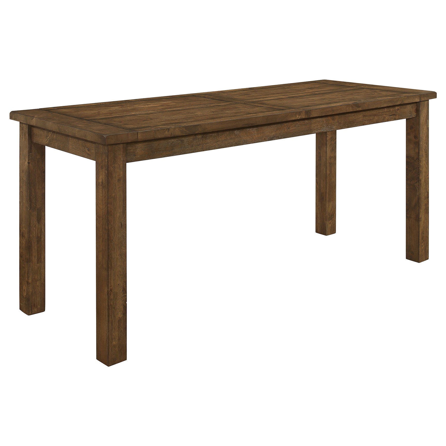 Detail view of golden brown finish on Coleman Dining Set