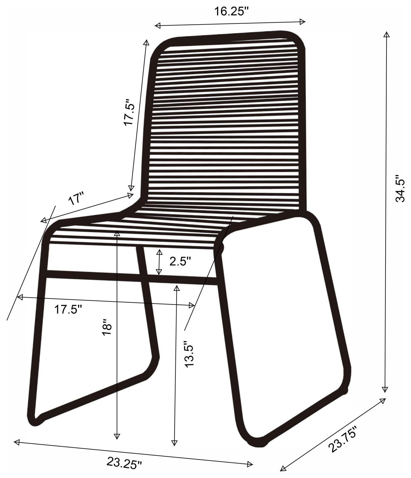 Rear view of Jerome Upholstered Stackable Side Chair