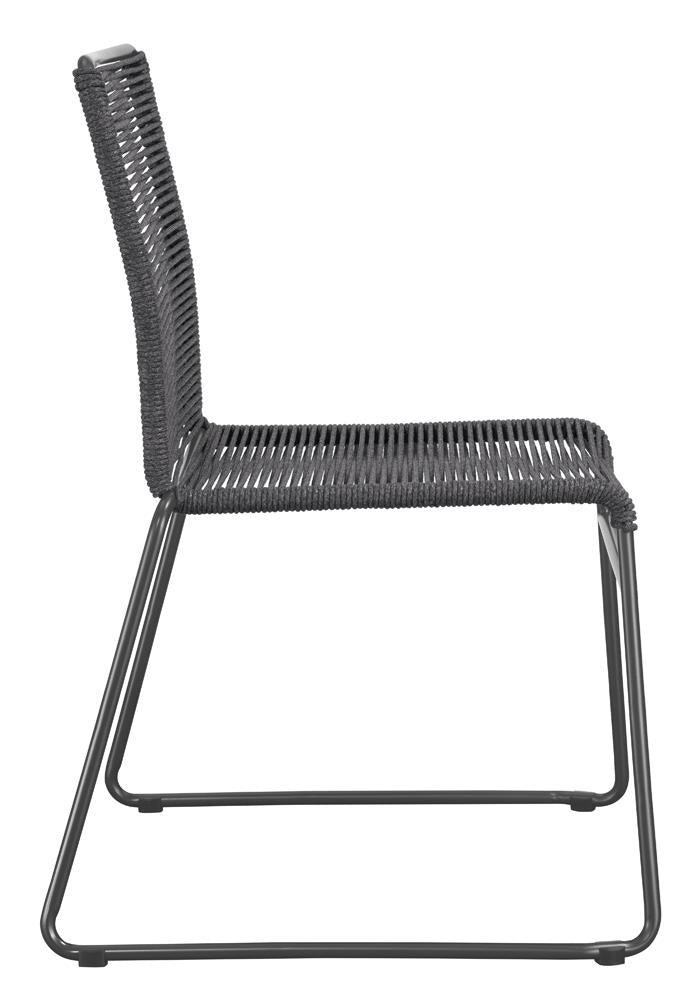 Jerome Upholstered Stackable Side Chair side profile