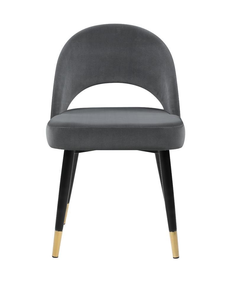 Lindsey Grey Arched Back Dining Chair side angle