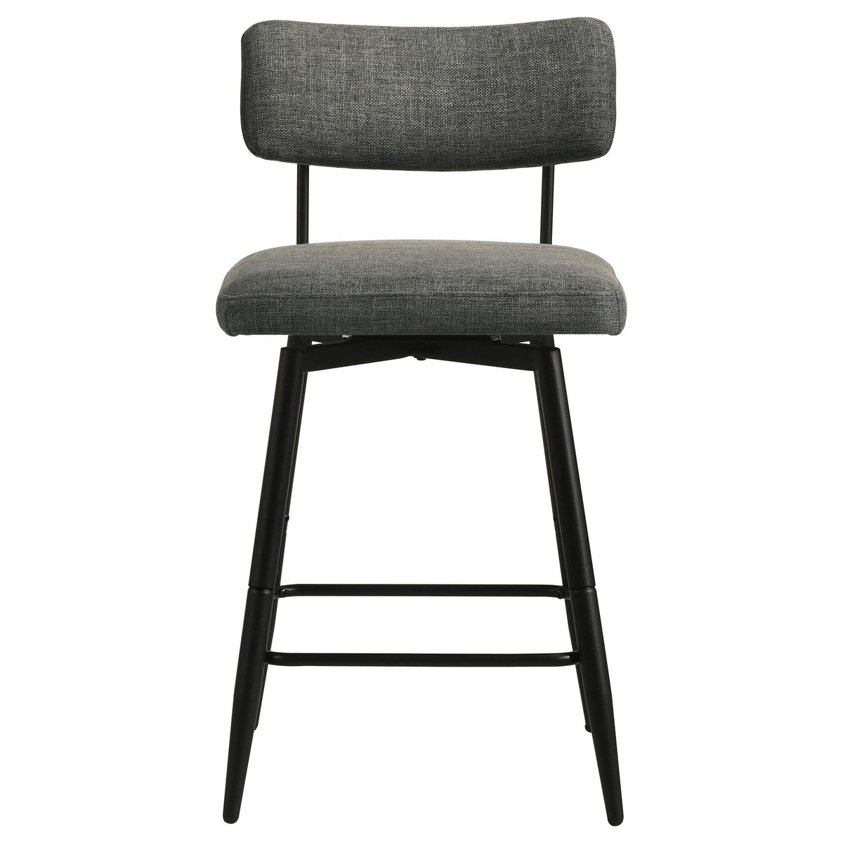 Levine Grey Fabric Upholstered Swivel Counter Chair Set of 2 — product image 3