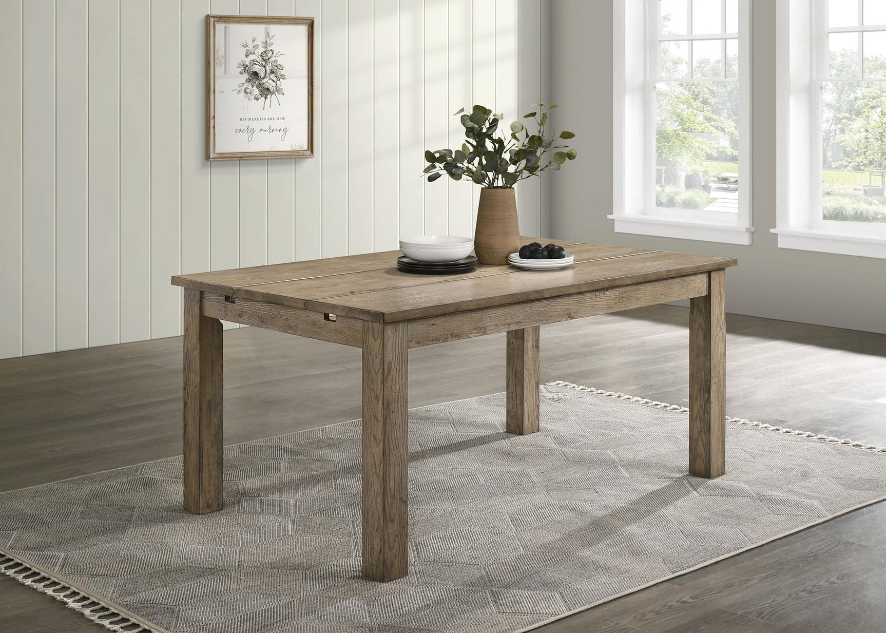 Close-up of Cardova vineyard oak tabletop surface