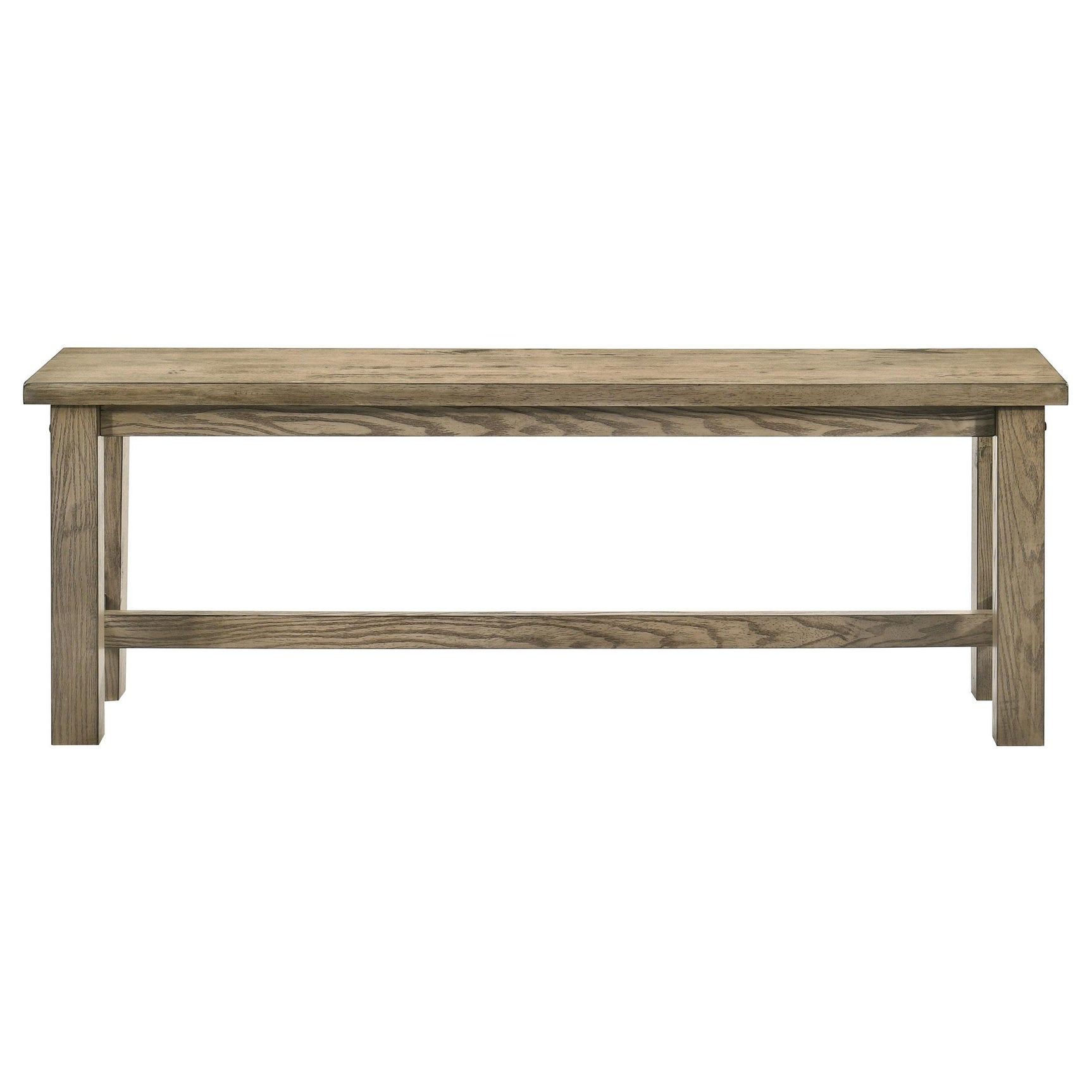 Solid rubberwood close-up on Cardova bench