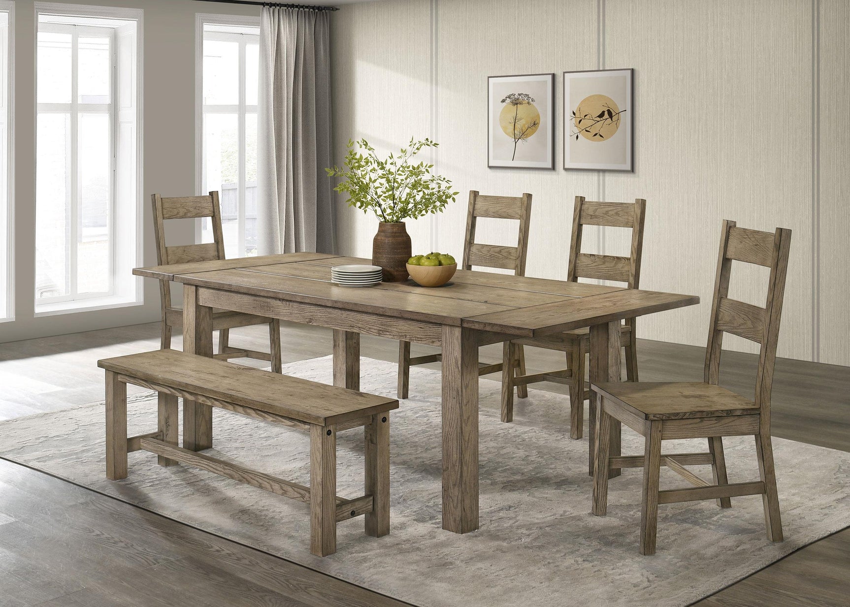 Cardova bench in dining room setting