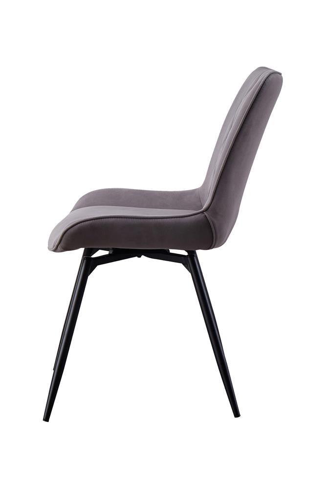 Back view of Diggs Upholstered Swivel Dining Chair