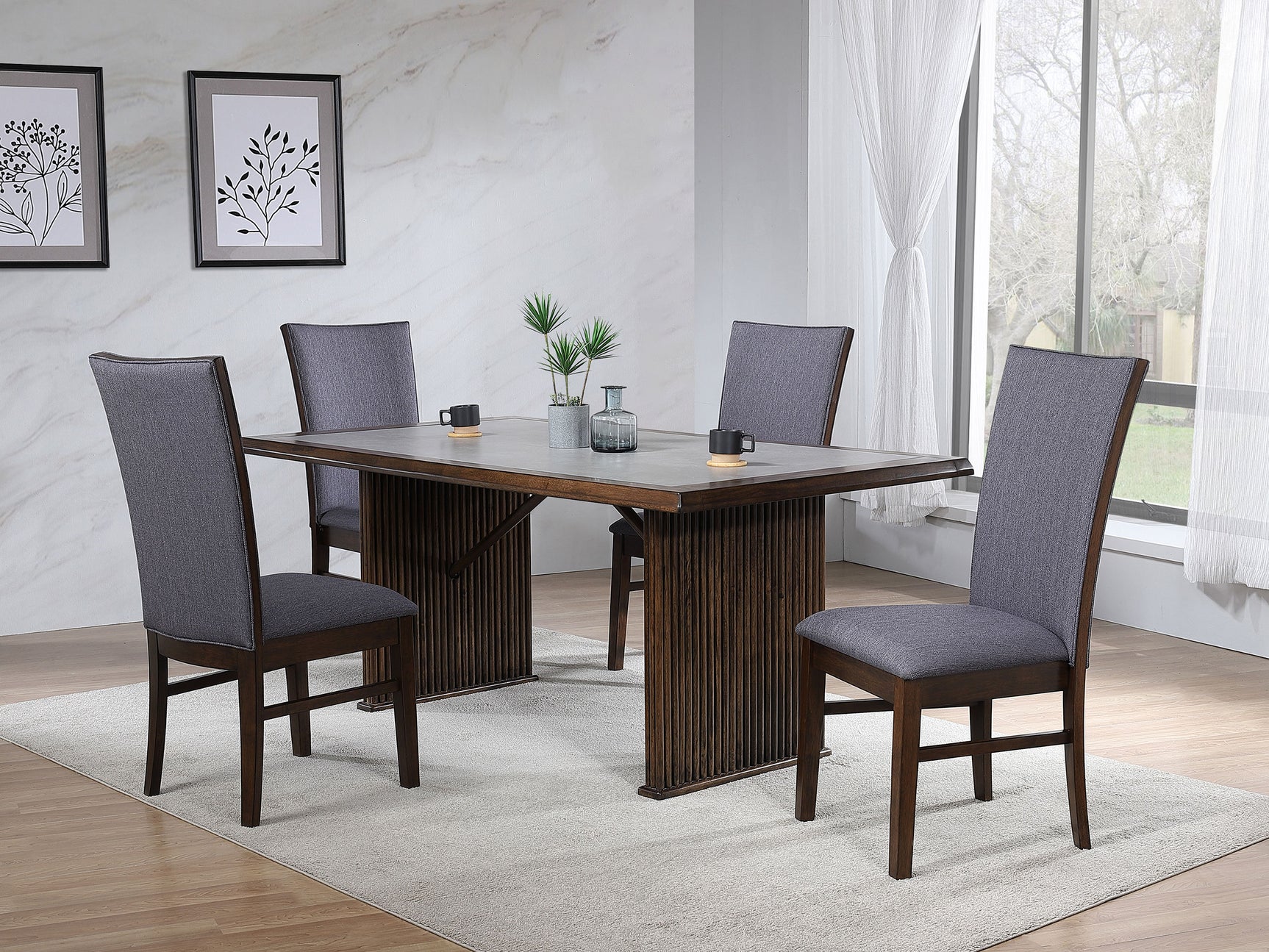 main view of Sherwood Brown Rectangular Dining Room Set dining room furniture