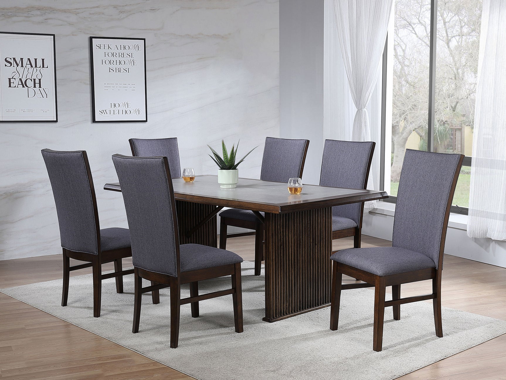 room view of Sherwood Brown Rectangular Dining Room Set dining room furniture