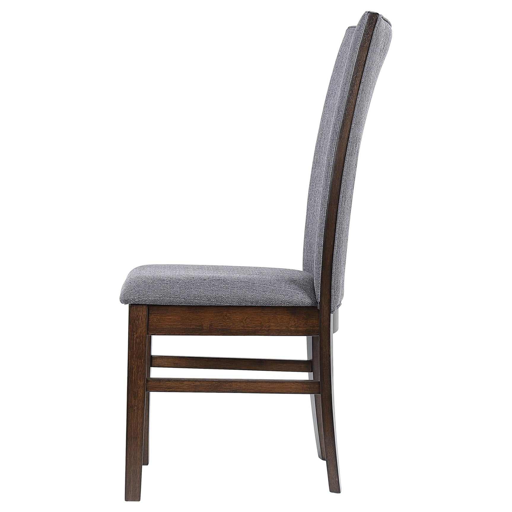 Close-up of Sherwood chair grey fabric upholstery