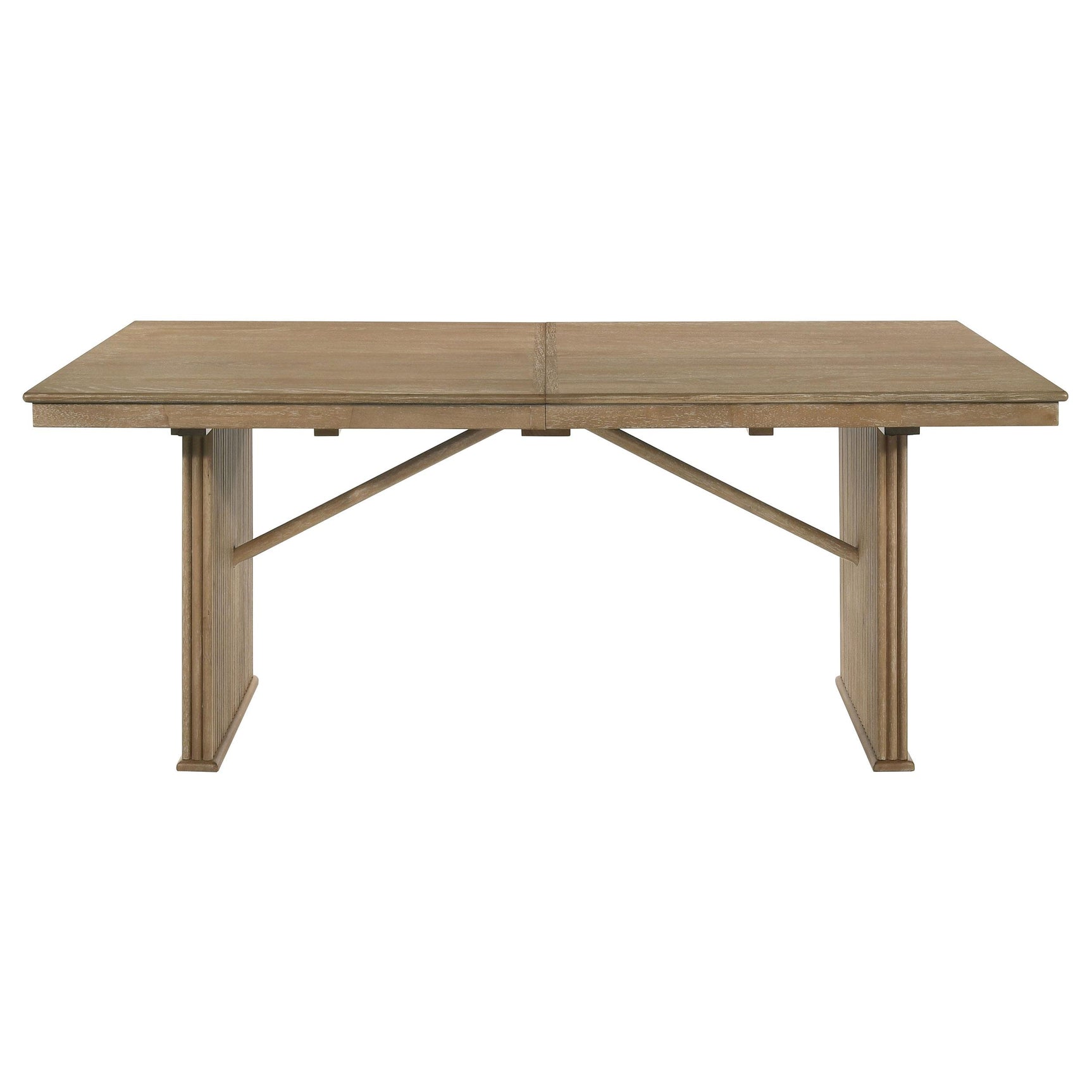 Table legs showing wood on metal gear glides