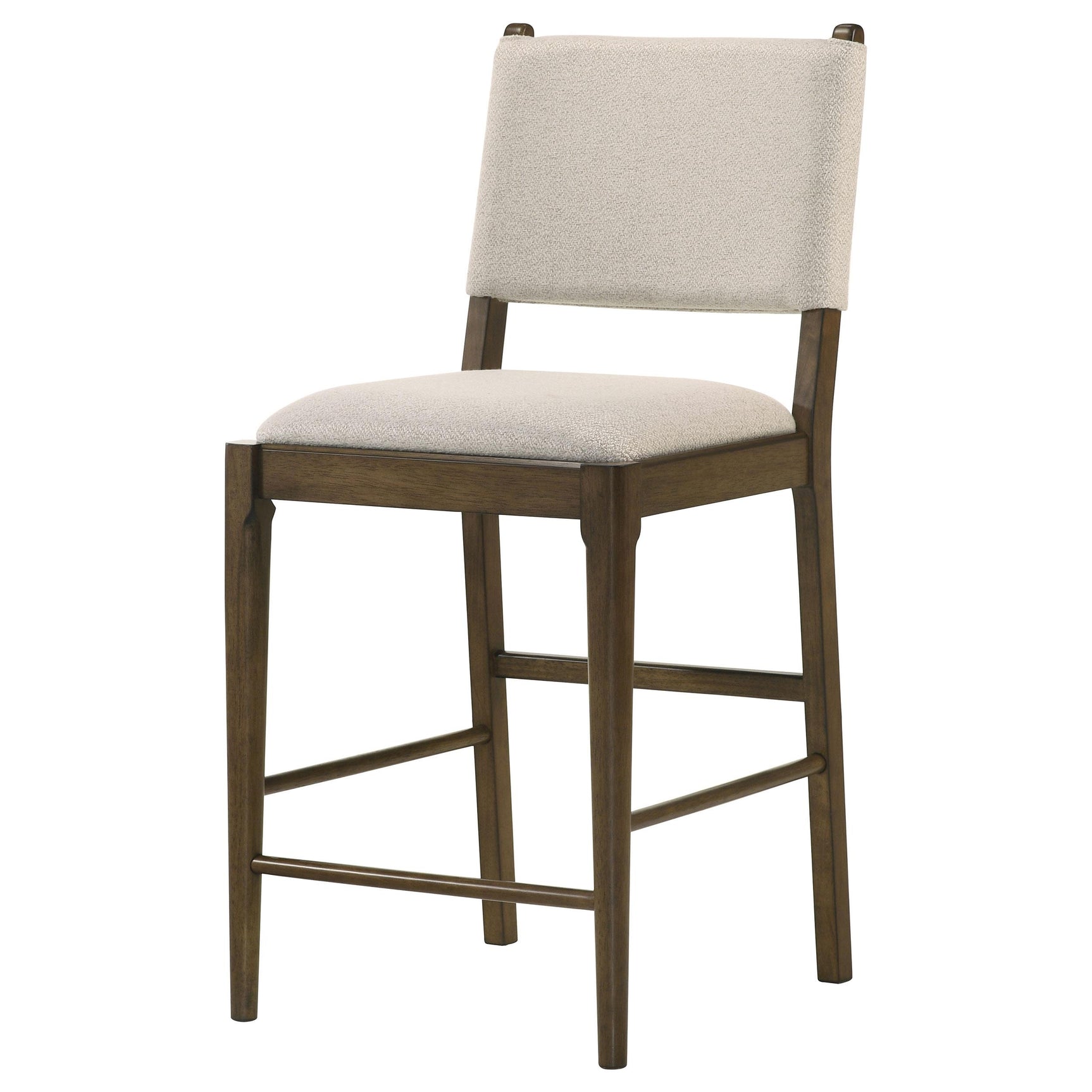 Set of 2 Ottowa counter side chairs in light tan fabric