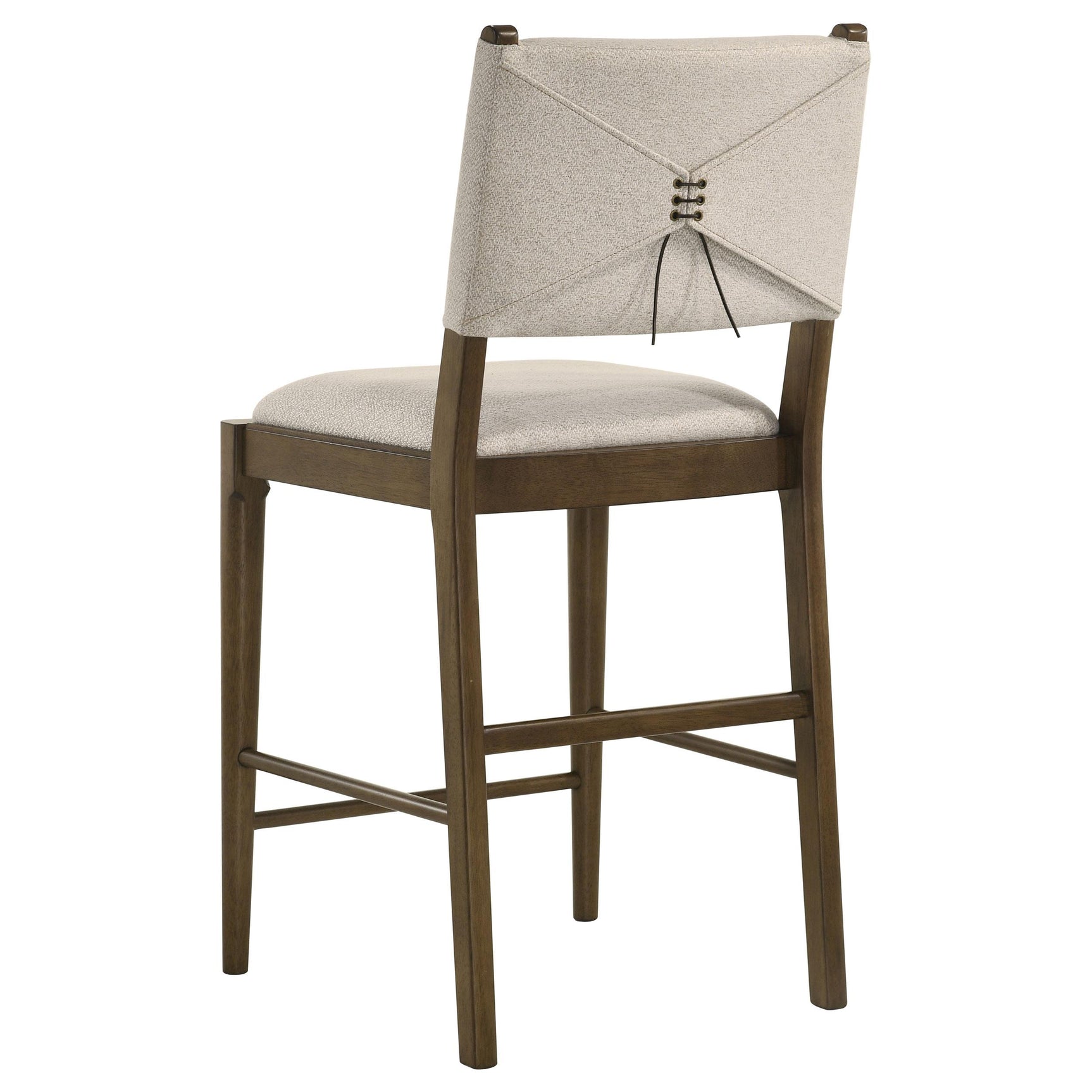 Ottowa Upholstered Brown Counter Side Chair, front angle