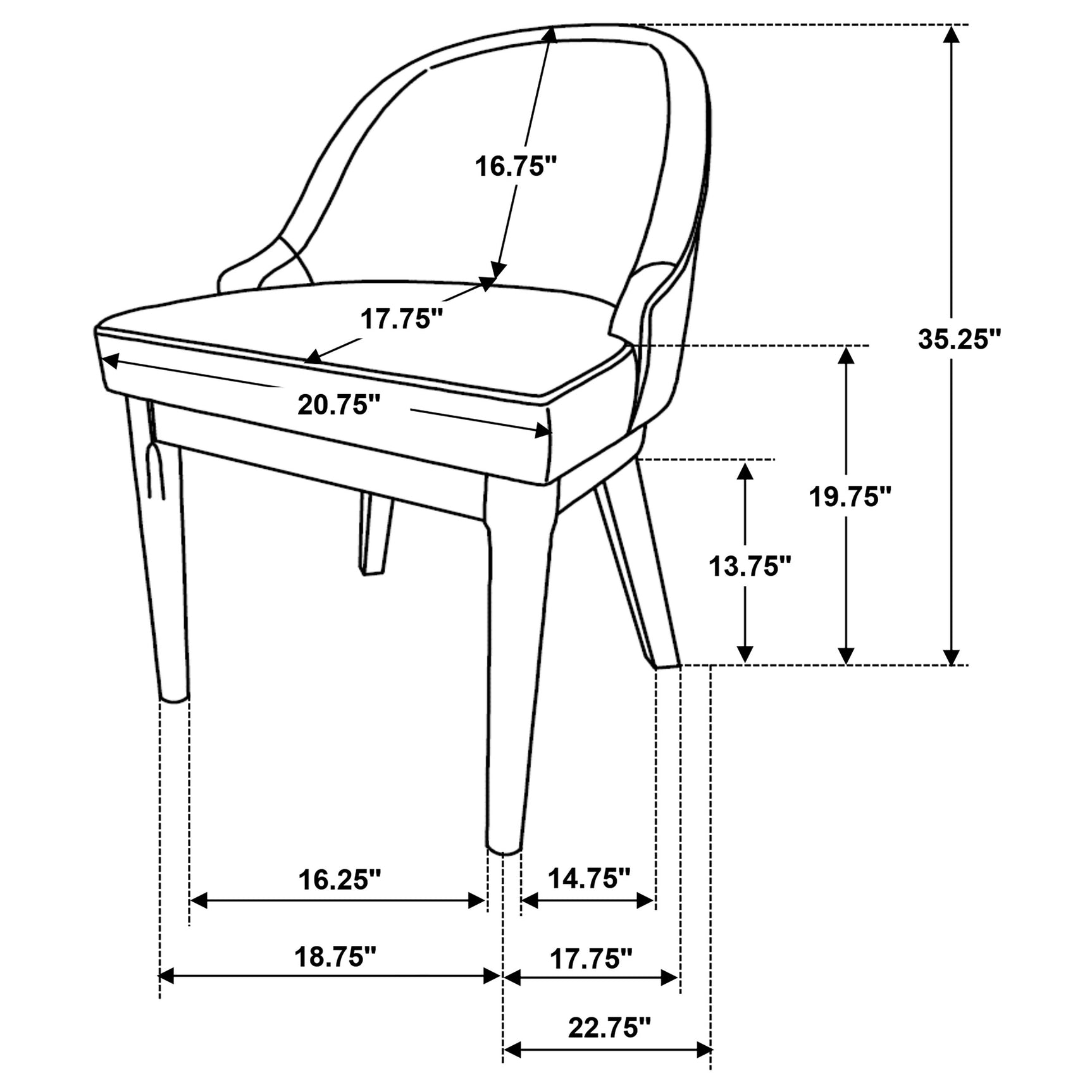 main view of Reseda Rectangular Dining Room Set dining room furniture