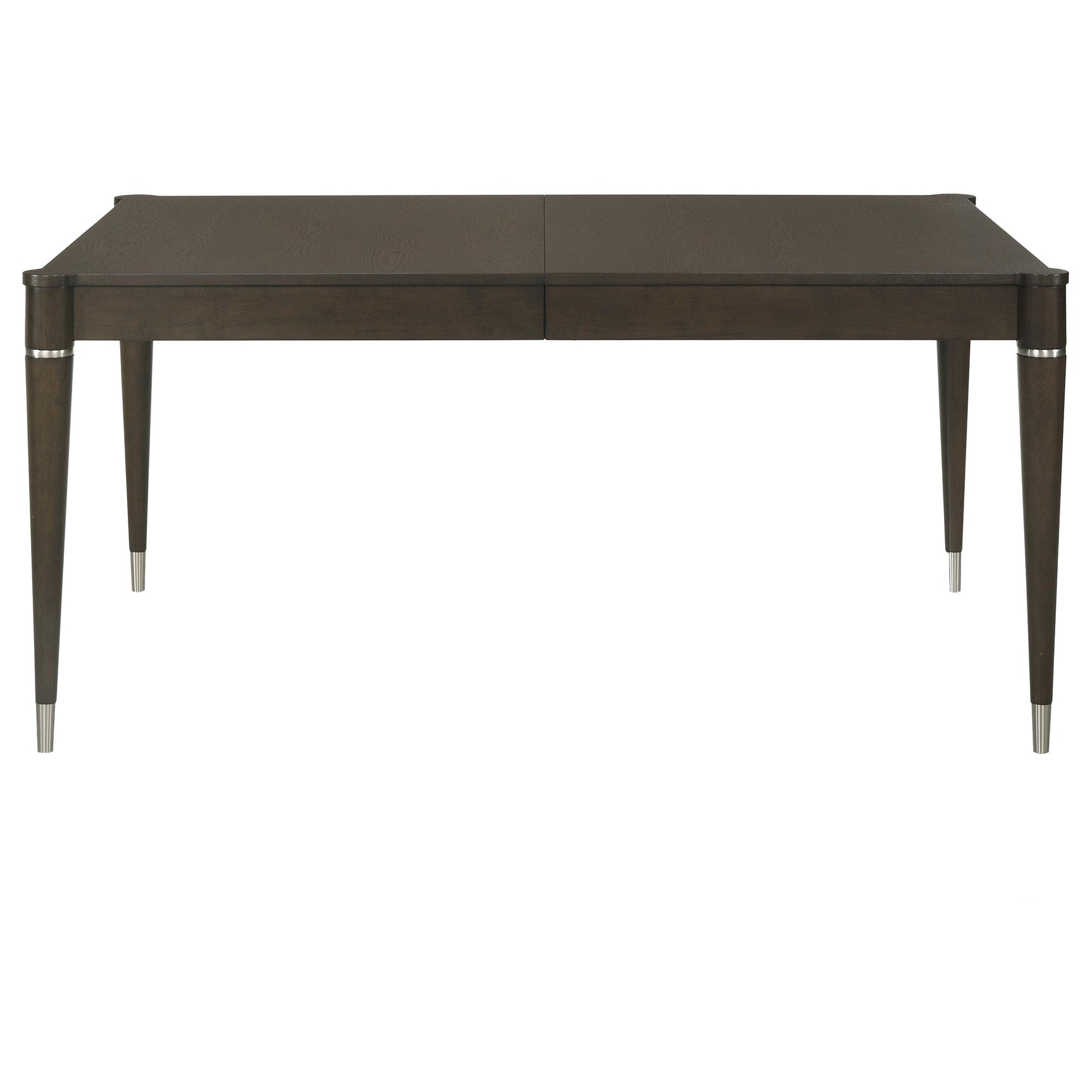 Reseda dining table with extended leaf side view