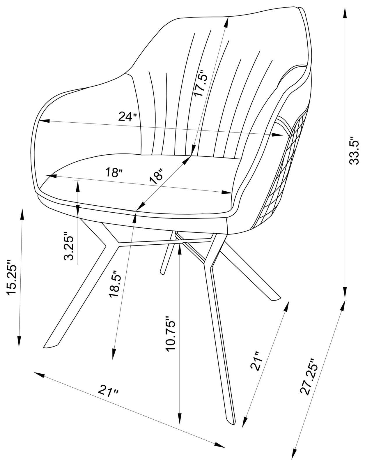 Set of two Trevon dining chairs in a modern dining room