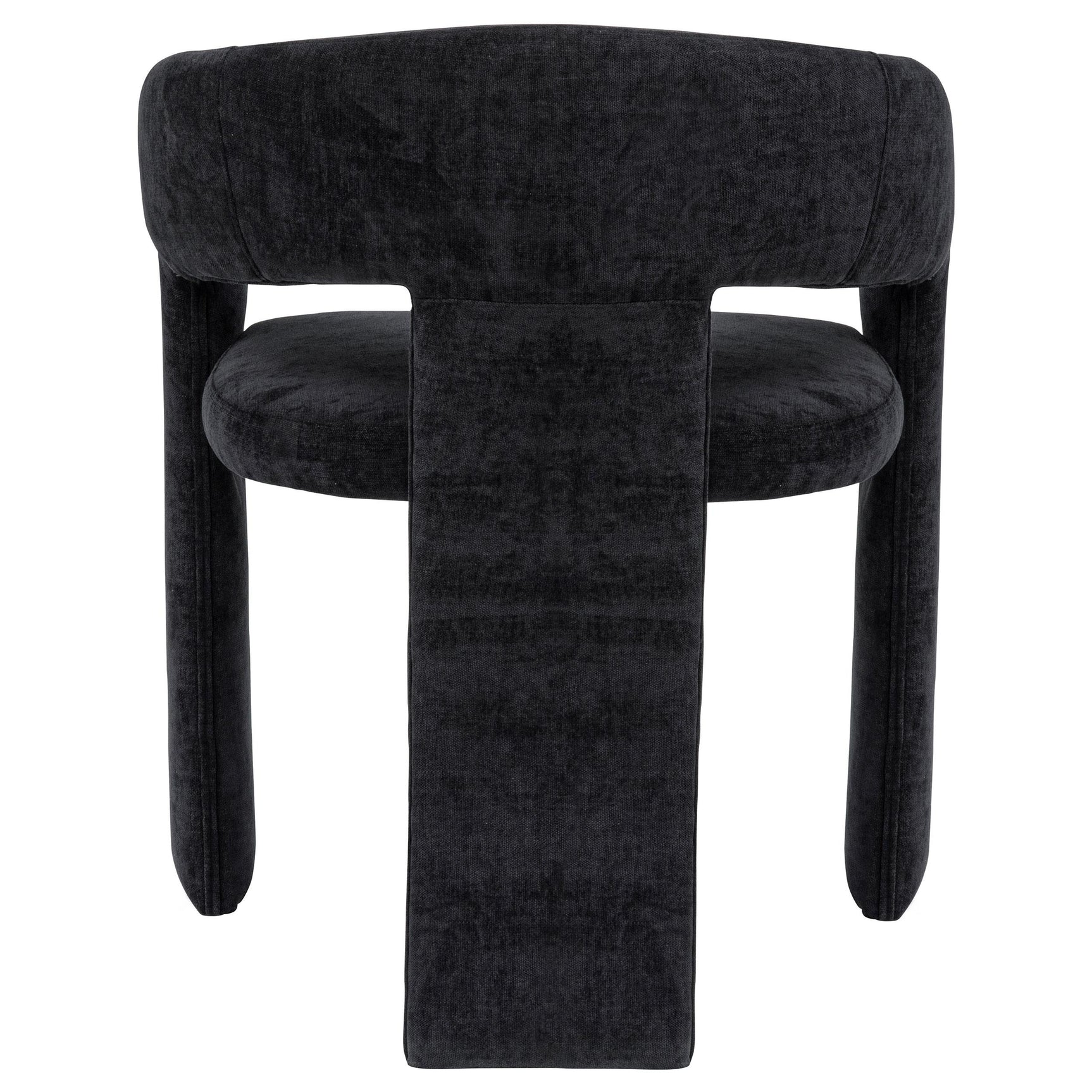 Modern black dining arm chair in dining room setting