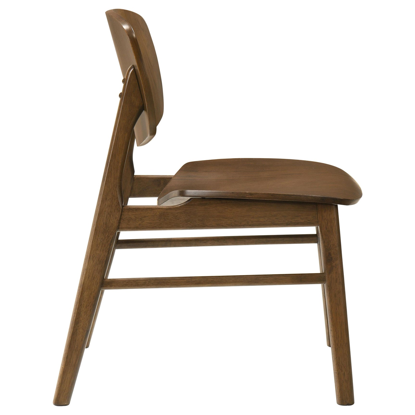 View of chair seat contours for comfort