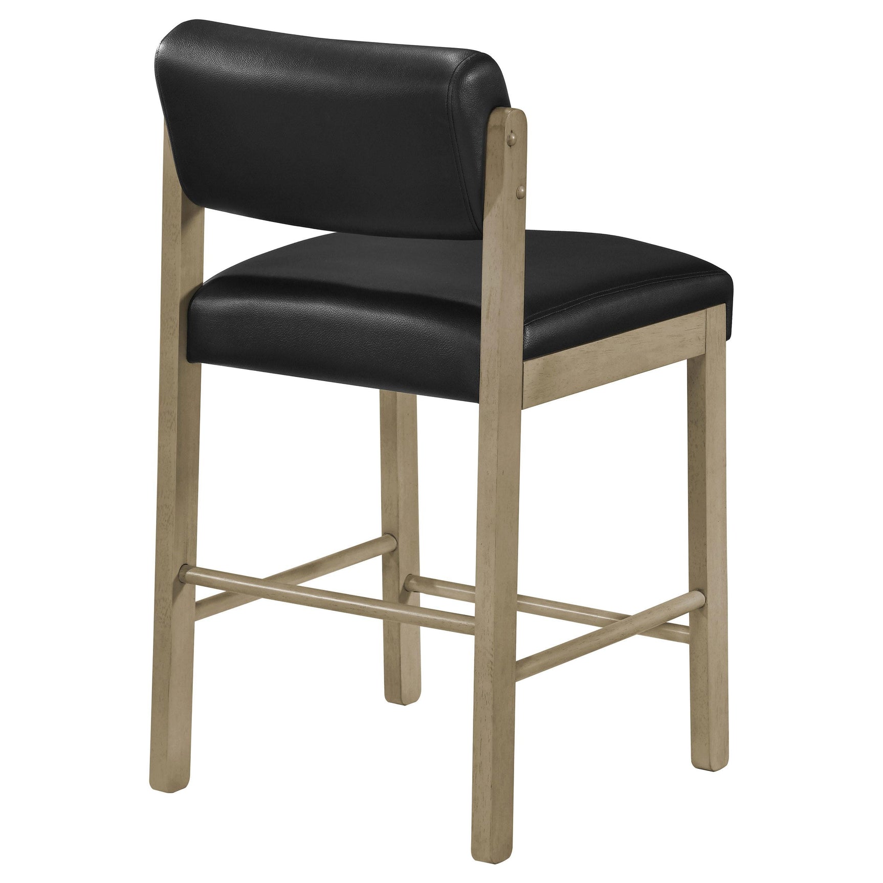 Kehoe black upholstered counter height chair with natural oak legs