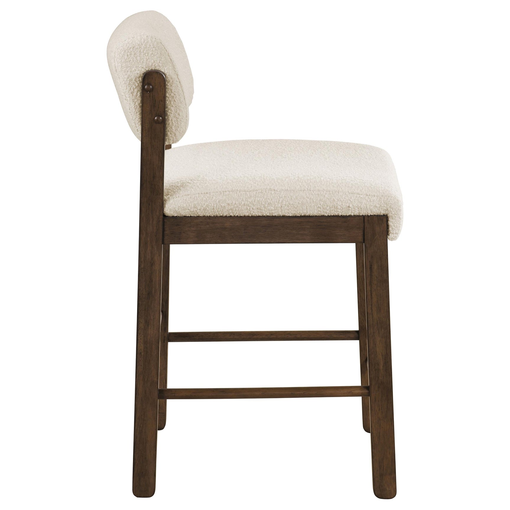Kitchen setting featuring Kehoe cream upholstered chairs