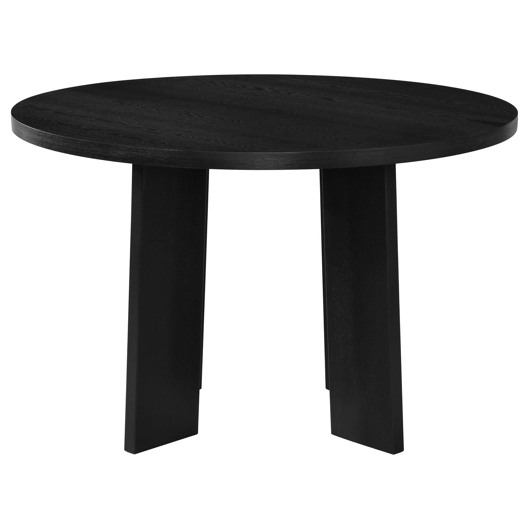 Black ash veneer tabletop with square edge profile
