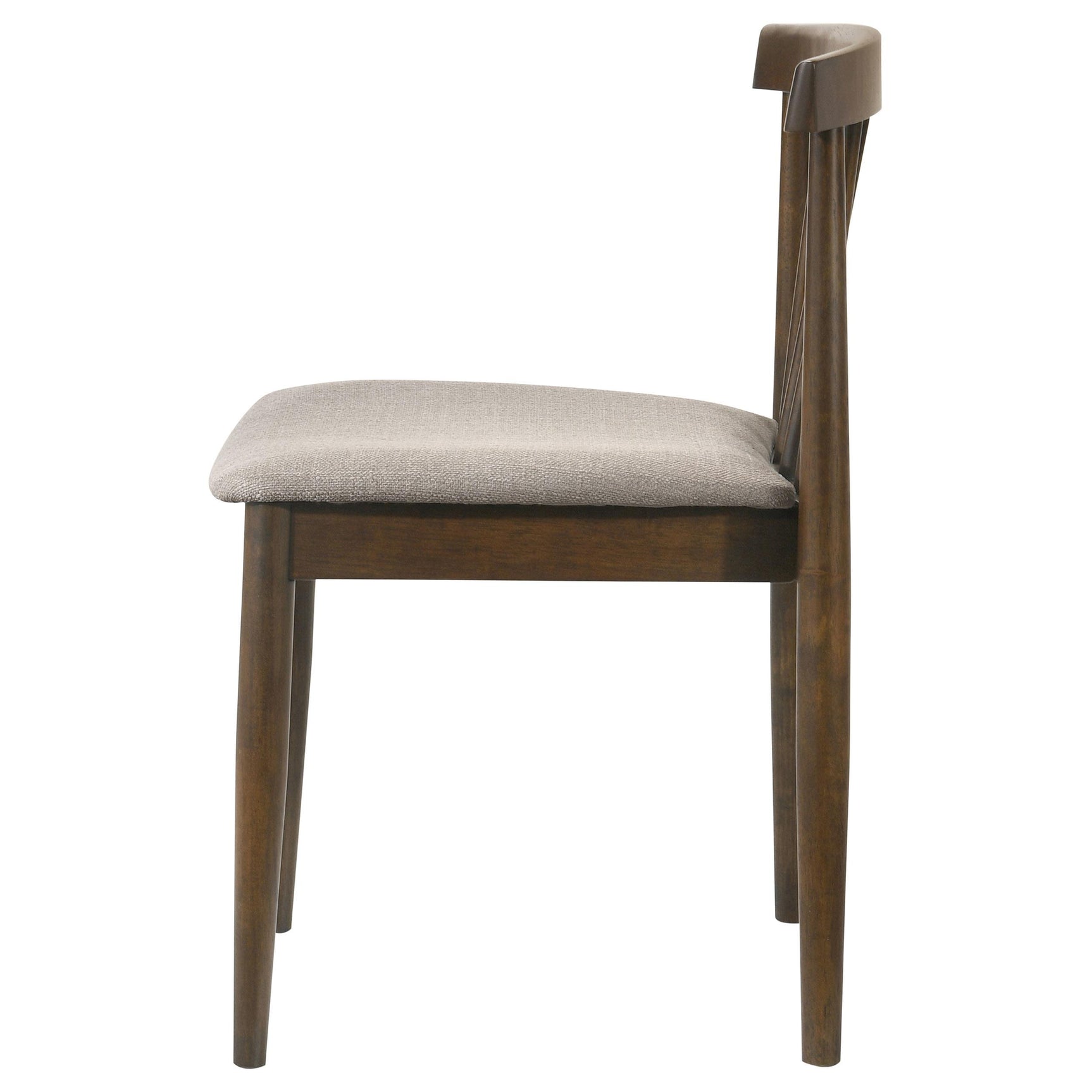 Chair seat foam cushioning with fabric upholstery detail