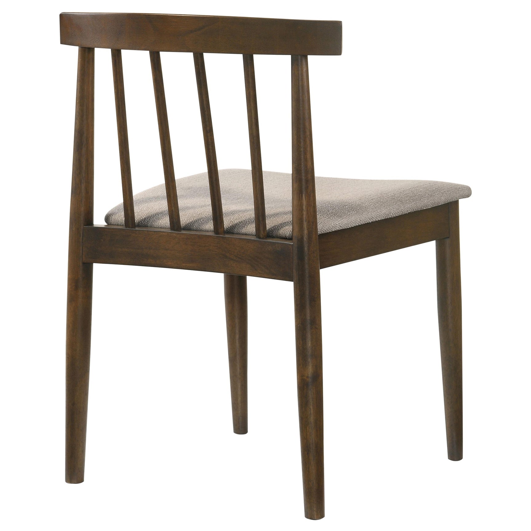 Dining chair showing solid rubberwood and engineered wood frame